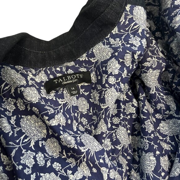 Talbots Denim Cropped Jacket - 14 - Picture 6 of 6